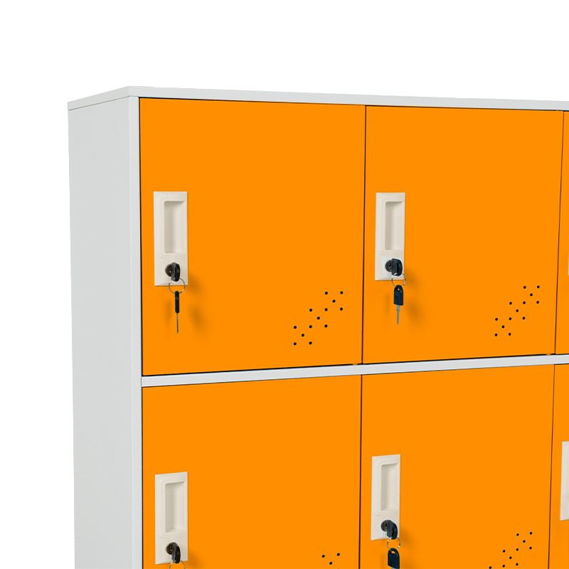 Metal cabinet Carmen CR-1298 J - white / orange