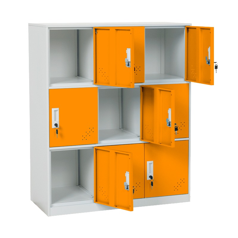 Metal cabinet Carmen CR-1298 J - white / orange