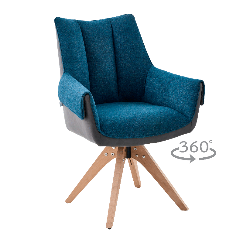 Dining chair NOVARA - blue-gray