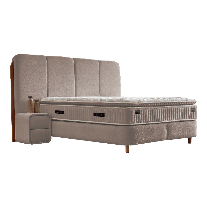 Υπνοδωμάτιο με ταπετσαρία και στρώμα MONACO 180 x 200 - μπεζ AN