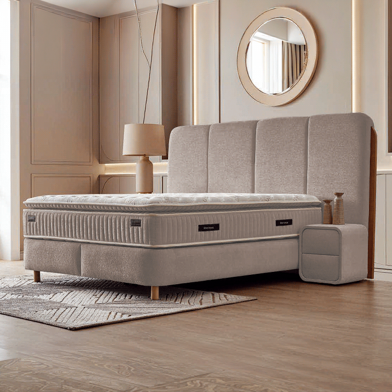 Υπνοδωμάτιο με ταπετσαρία και στρώμα MONACO 180 x 200 - μπεζ AN