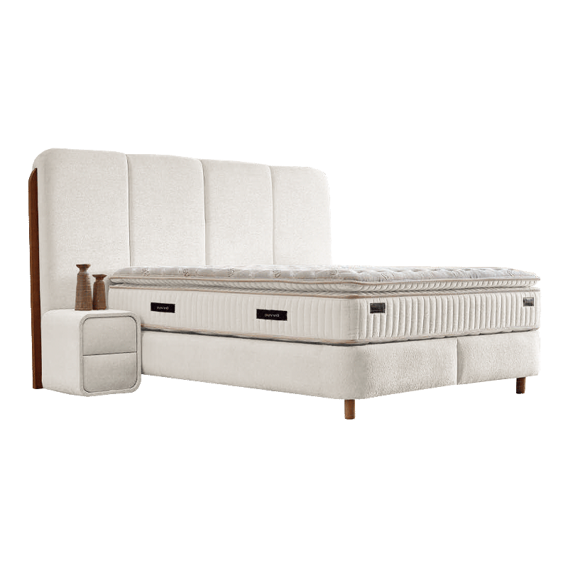 Υπνοδωμάτιο με ταπετσαρία και στρώμα MONACO 180 x 200 - ιβουάρ SY