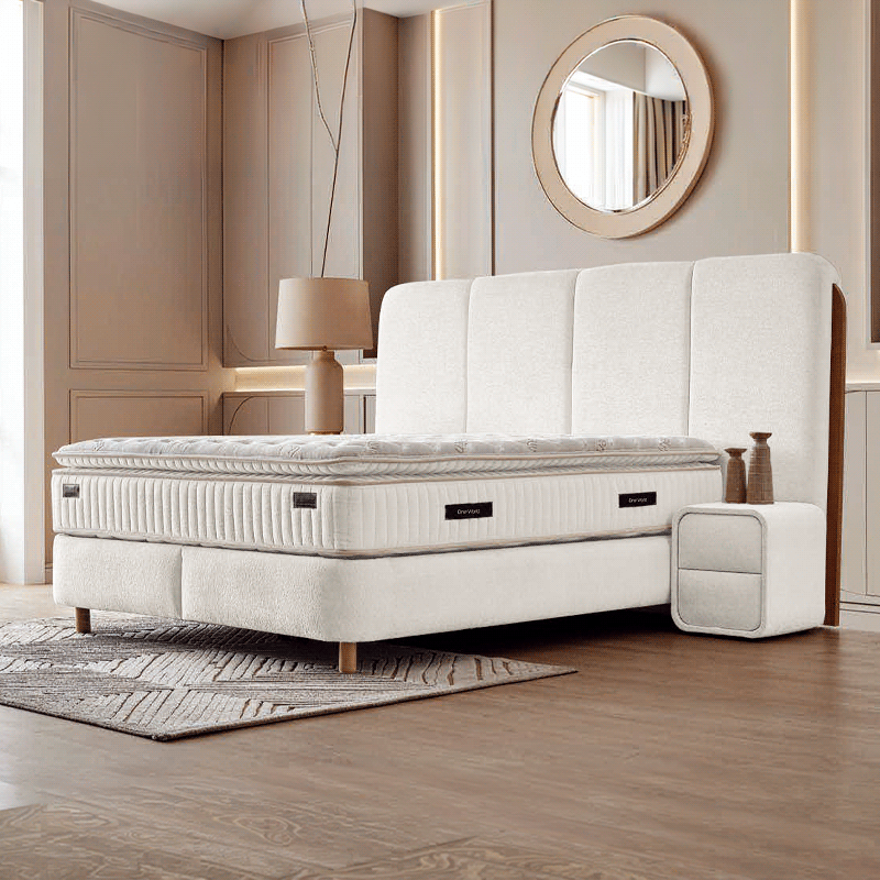 Υπνοδωμάτιο με ταπετσαρία και στρώμα MONACO 180 x 200 - ιβουάρ SY