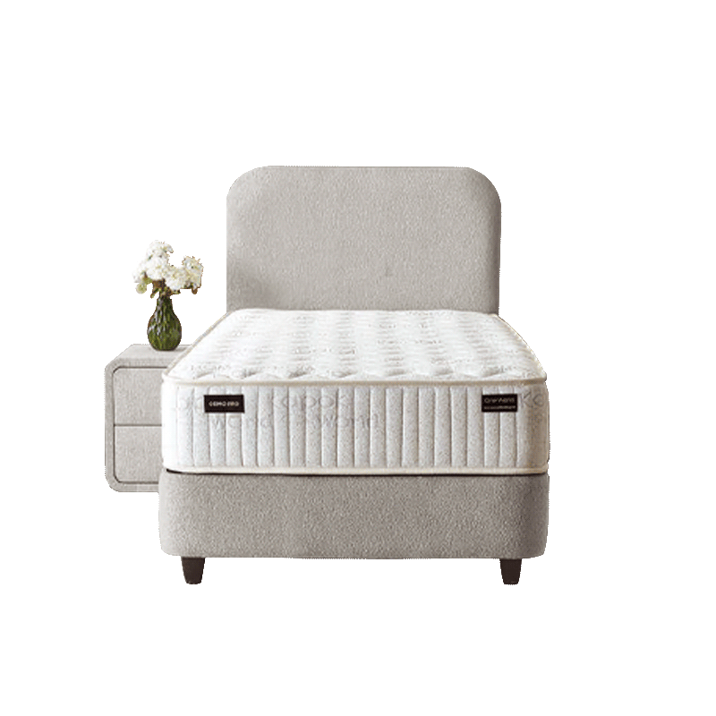 Ταπετσαρισμένο κρεβάτι με στρώμα COMO PRO 90 x 200 - pearl SY