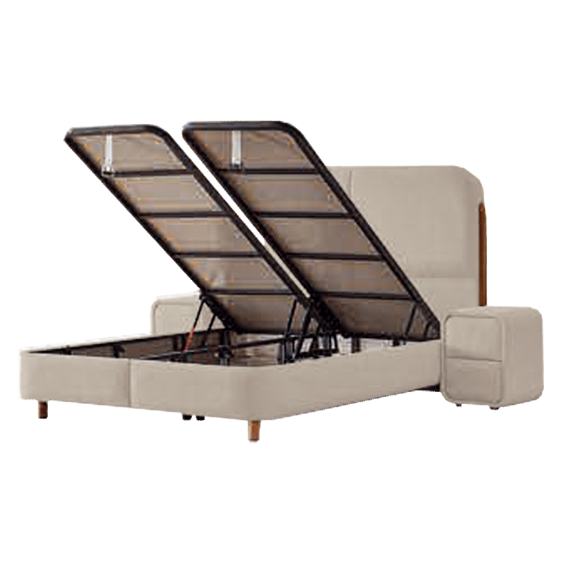 Upholstered bedroom with mattress PORTO 160 x 200 - beige 04