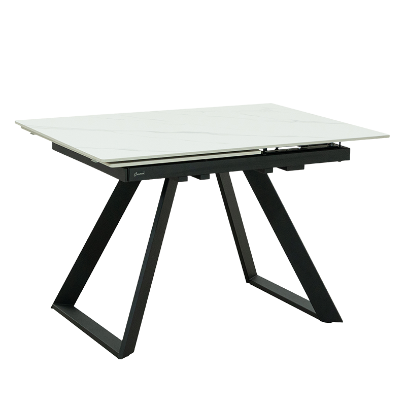 Extendable dining table BIALA - white