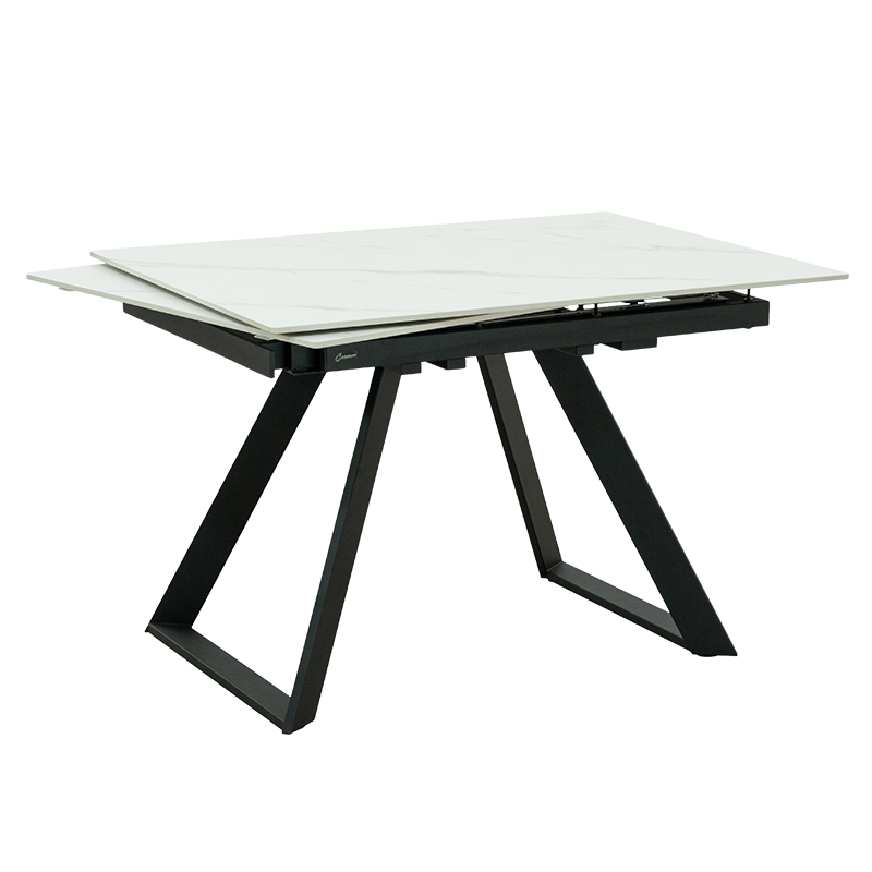 Extendable dining table BIALA - white