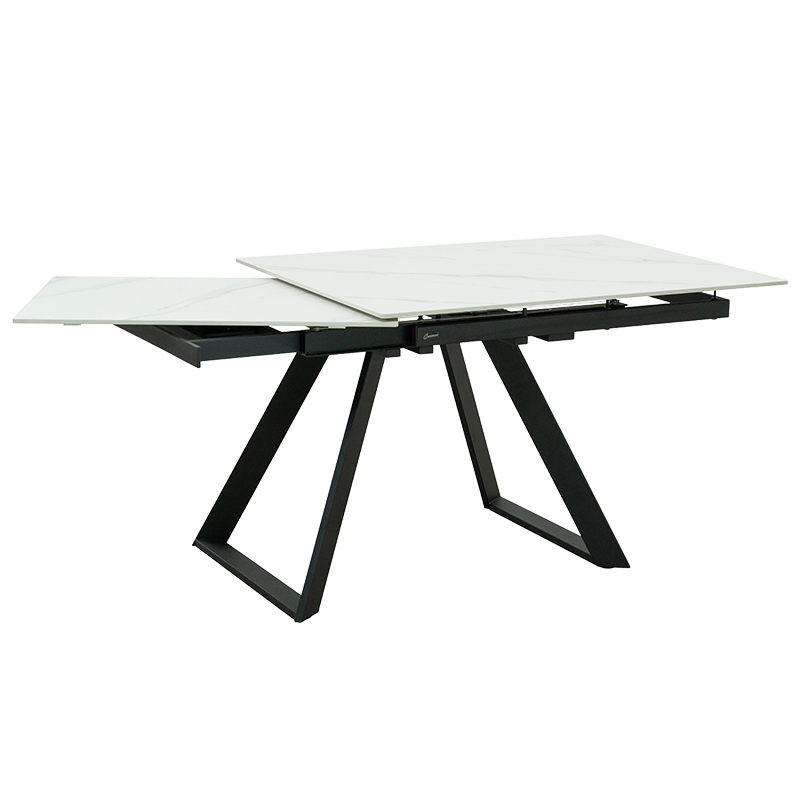 Extendable dining table BIALA - white