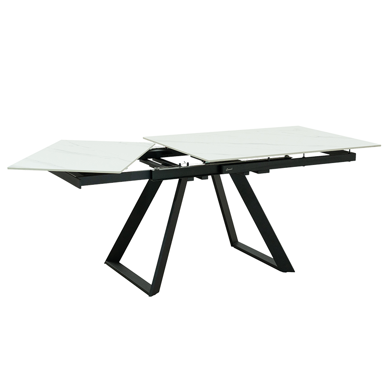 Extendable dining table BIALA - white
