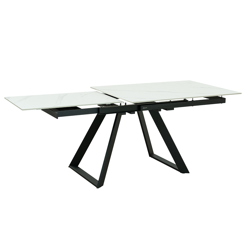 Extendable dining table BIALA - white
