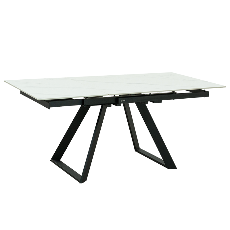Extendable dining table BIALA - white