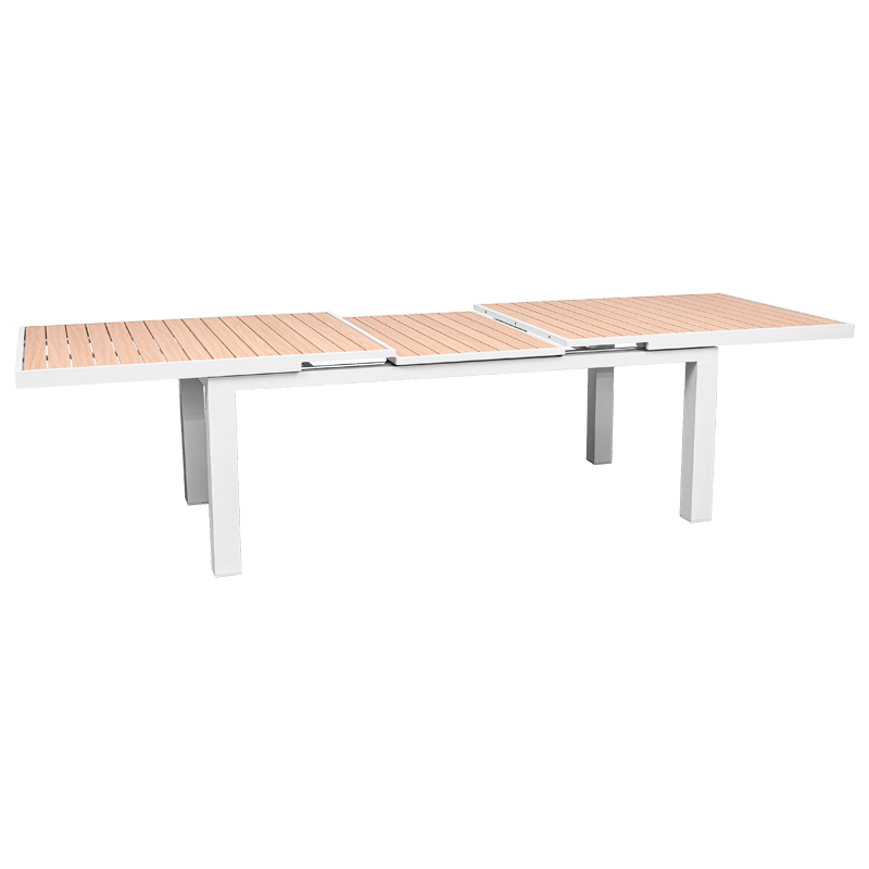 Extendable garden table KOS - white / oak