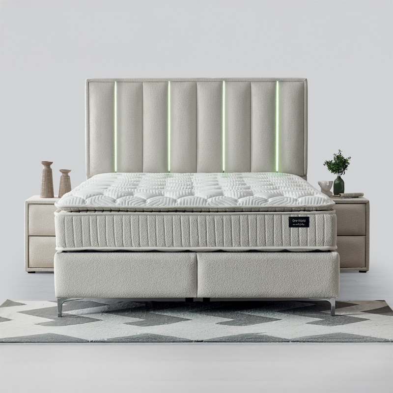 Тапицирана спалня с матрак MINI MOONLIGHT 180 х 200 - крем 01