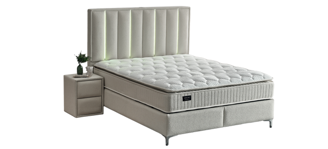 Тапицирана спалня с матрак MINI MOONLIGHT 180 х 200 - крем 01