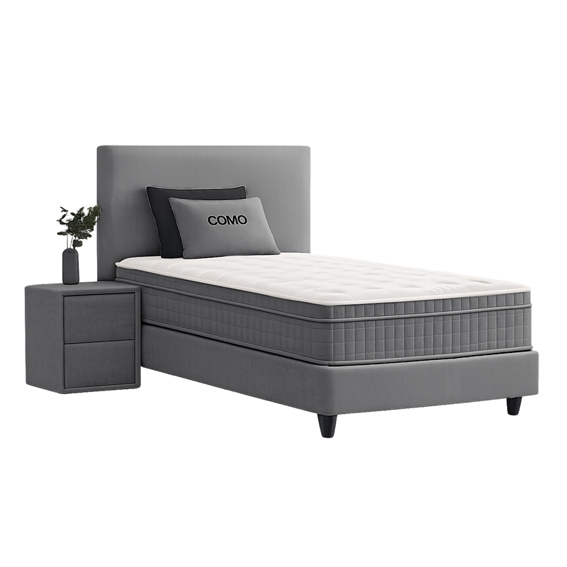 Upholstered bed with mattress COMO 90 x 200 - anthracite 13