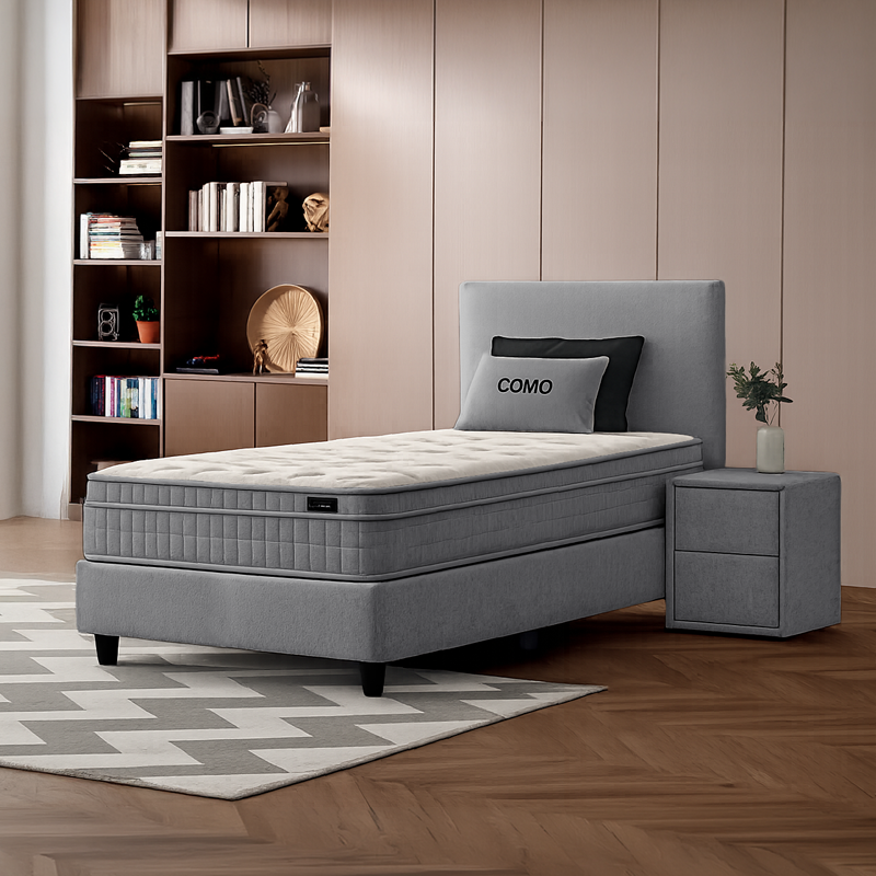 Upholstered bed with mattress COMO 90 x 200 - anthracite 13