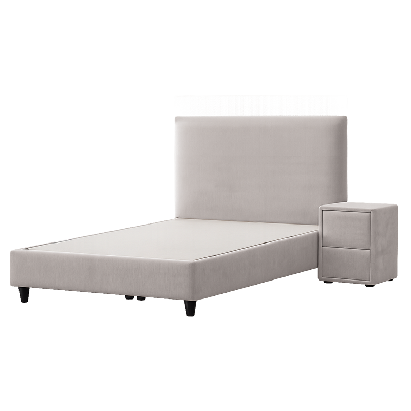 Upholstered bed with mattress COMO 90 x 200 - beige 020