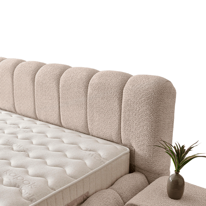 Upholstered bedroom with mattress RODOS 180 x 200 - beige 04