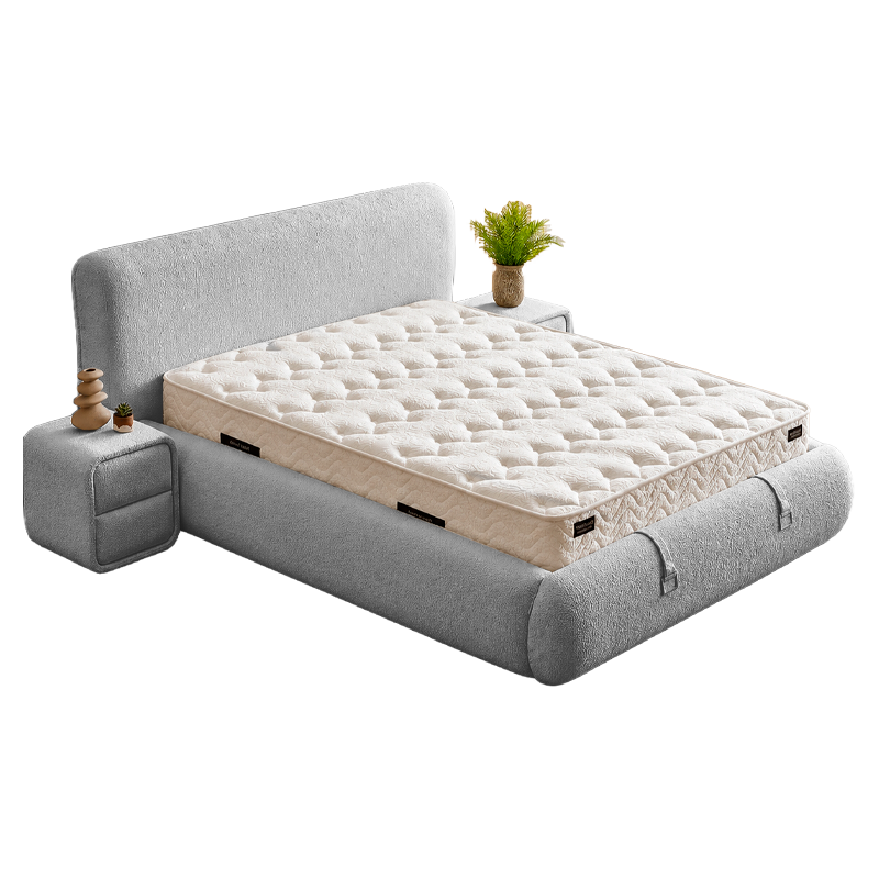 Upholstered bedroom with mattress RODOS PRO 160 x 200 - gray 18
