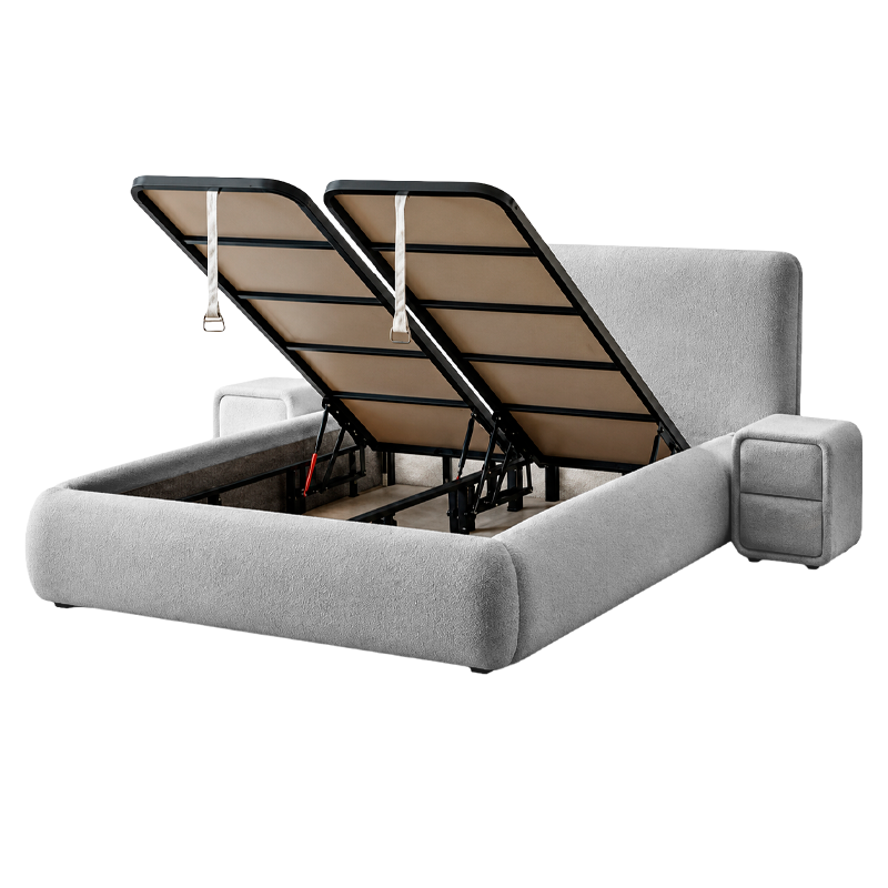 Upholstered bedroom with mattress RODOS PRO 160 x 200 - gray 18