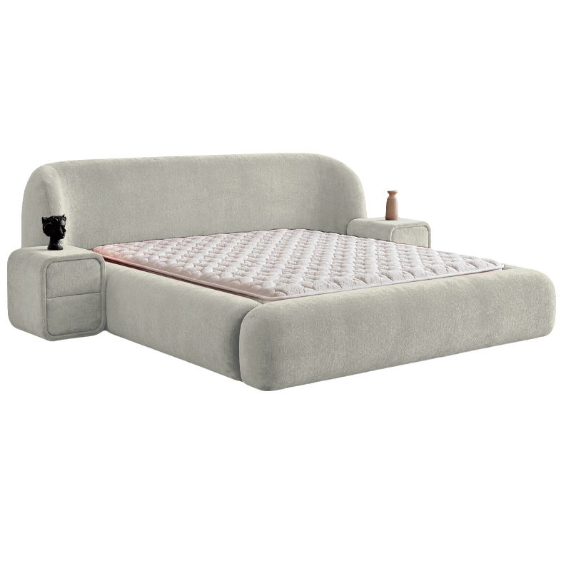 Upholstered bedroom with mattress BOHEM 160 x 200 - beige 07