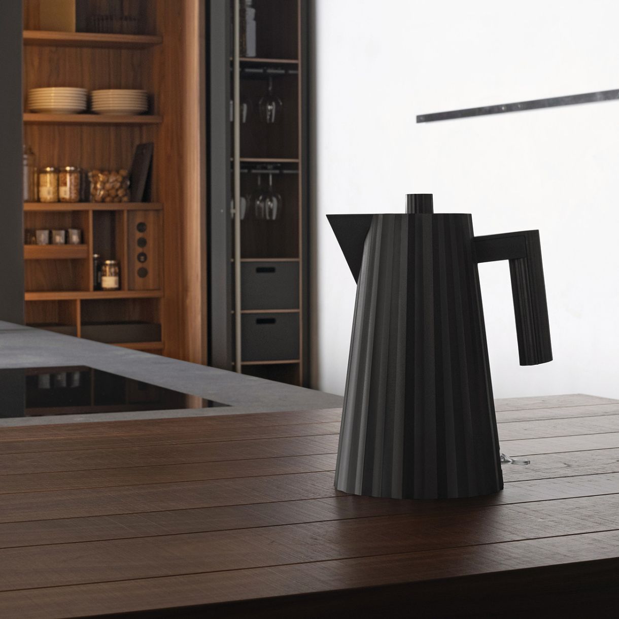 Electric kettle Plissé 1.7l Color black