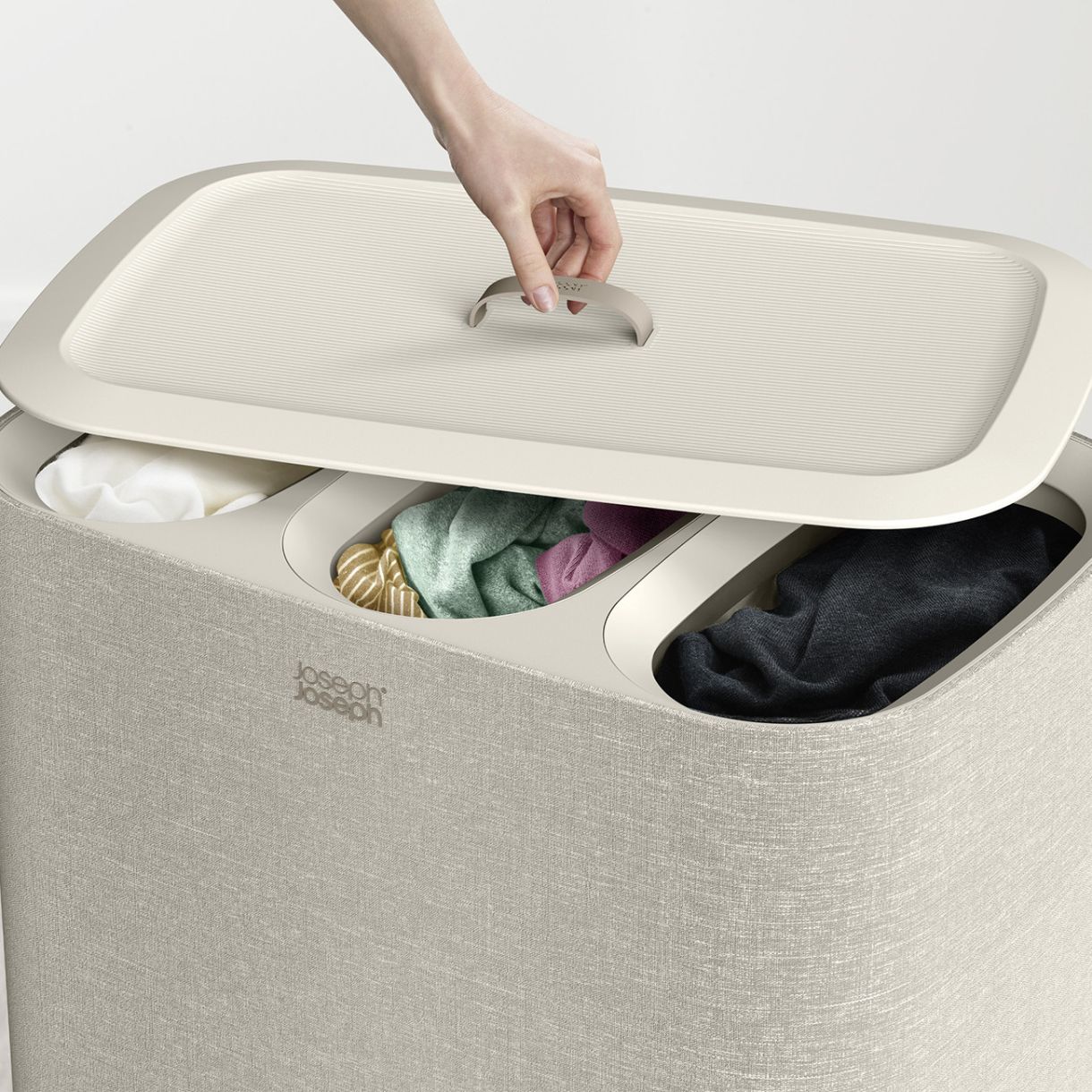 Καλάθι πλυντηρίου Tota Trio 90l μπεζ χρώμα