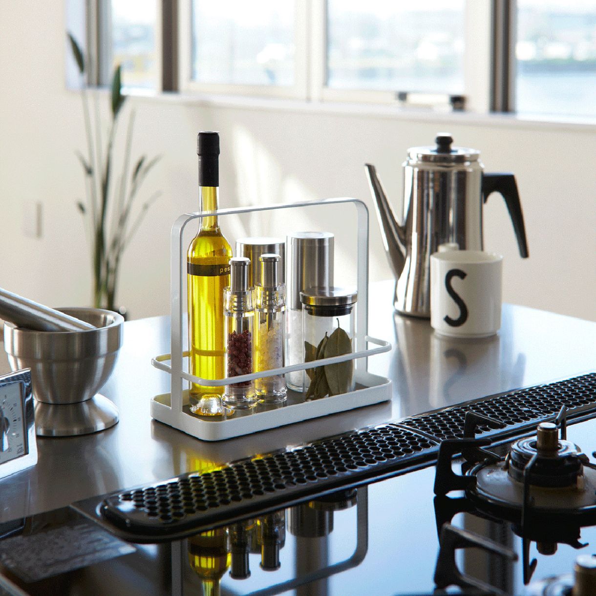 Прибор за олио и оцет Tower Цвят бяло