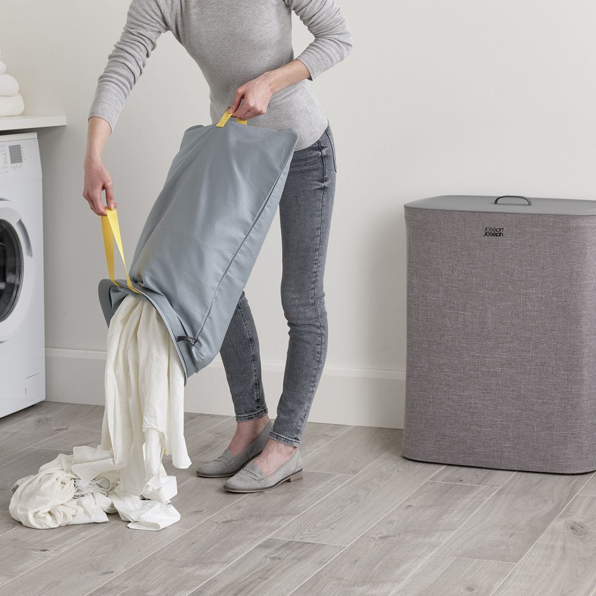 Кош за пране Tota 90л Цвят сиво