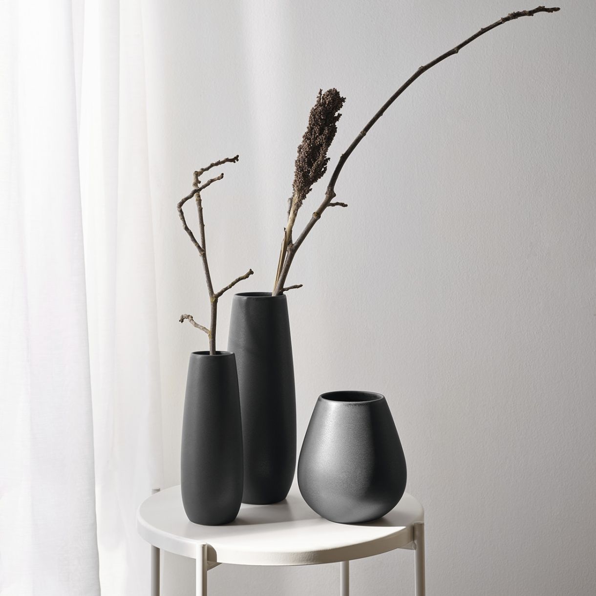 Βάζο Ease 25cm Χρώμα μαύρο