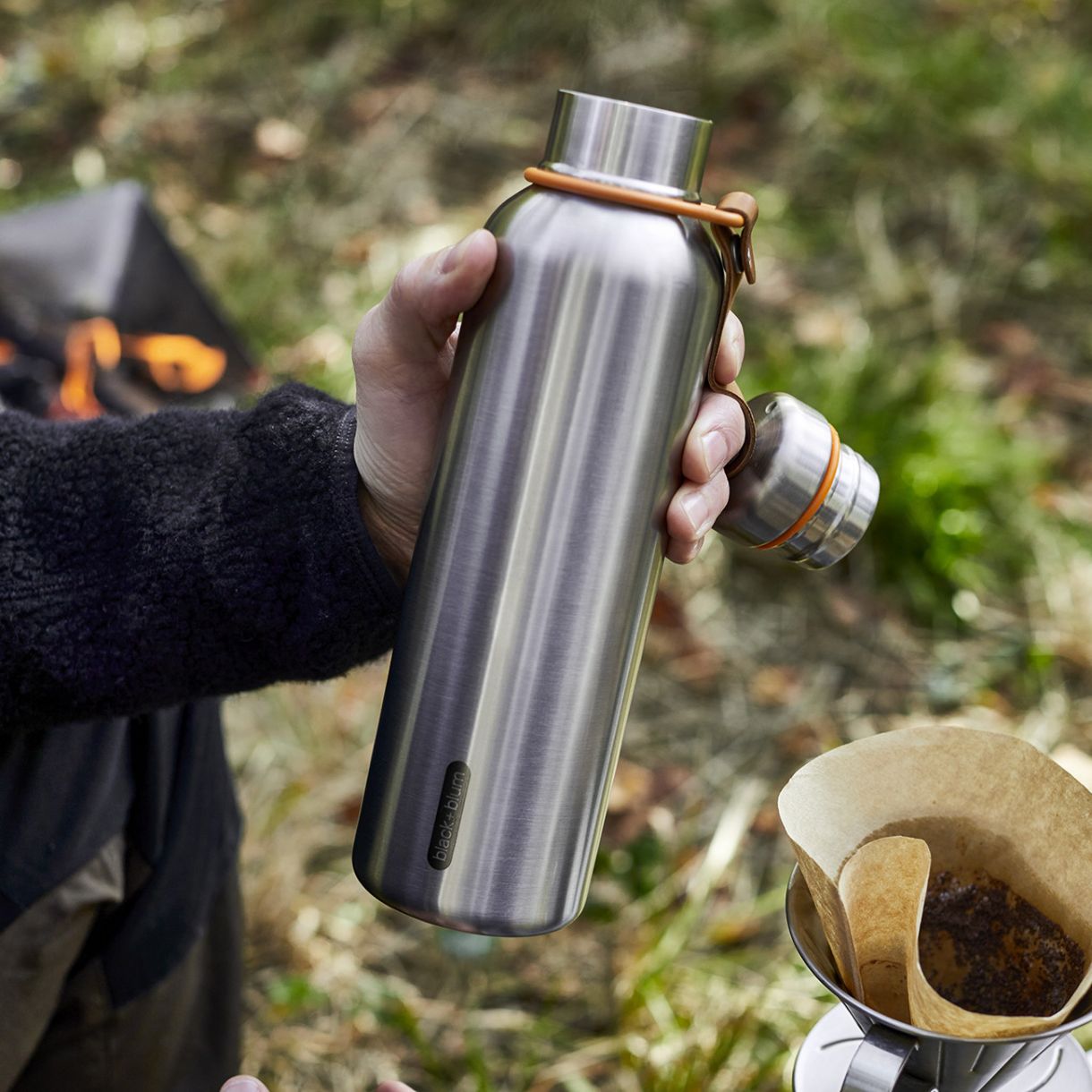 Χαλύβδινη φιάλη 0,750l Χρώμα πορτοκαλί