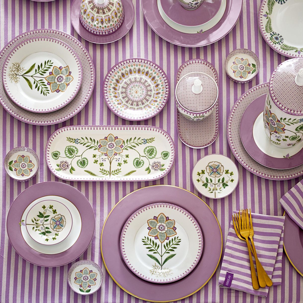 Τσαγιέρα και δίσκος ζαχαριέρας Lily &amp; Lotus