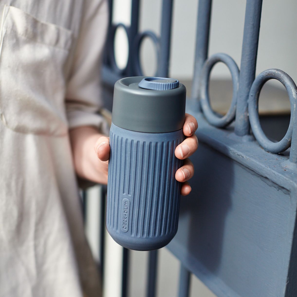 Γυάλινη κούπα ταξιδιού Χρώμα γκρι