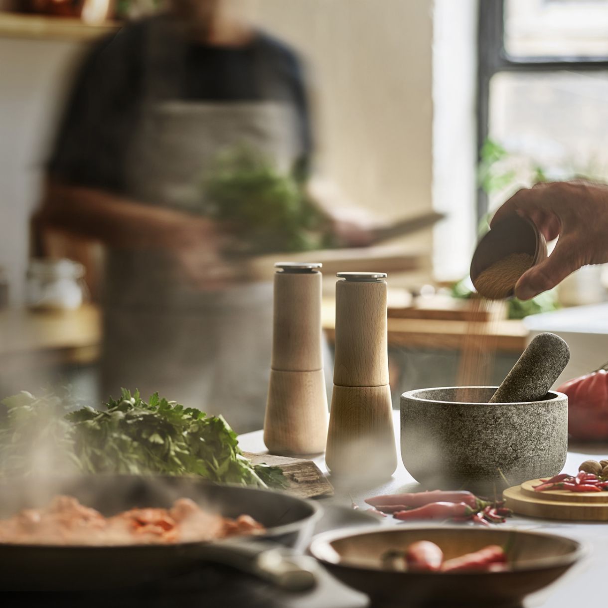 Дървена мелчничка за пипер Milltop™