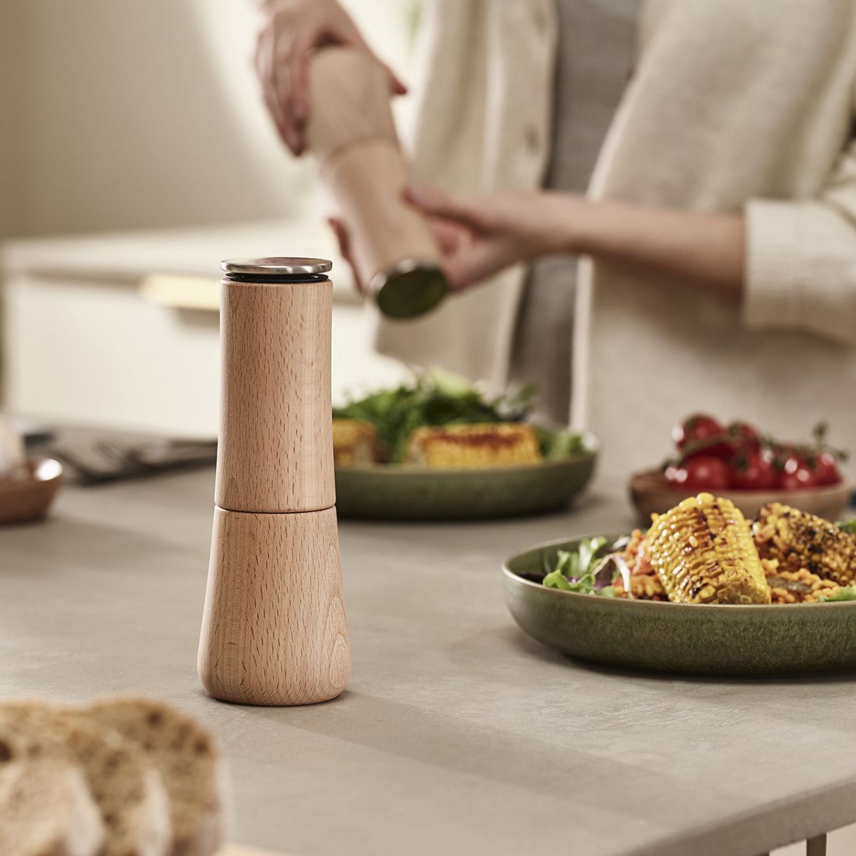 Дървена мелчничка за пипер Milltop™