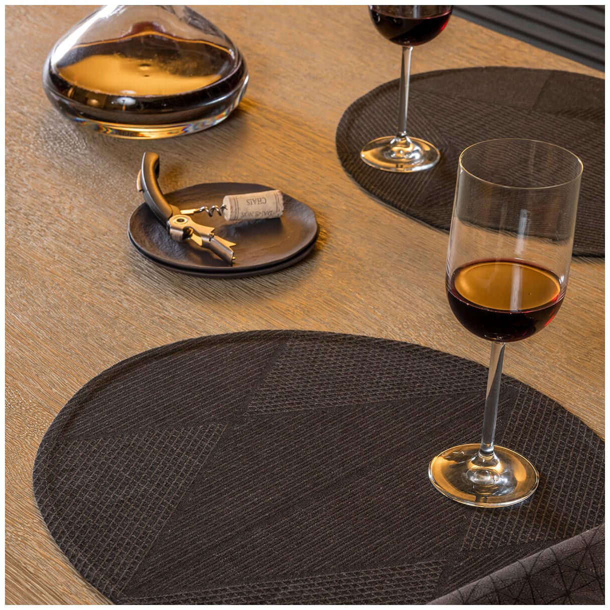 Кръгла подложка за сервиране Club Losagne 38см Цвят тъмно сиво