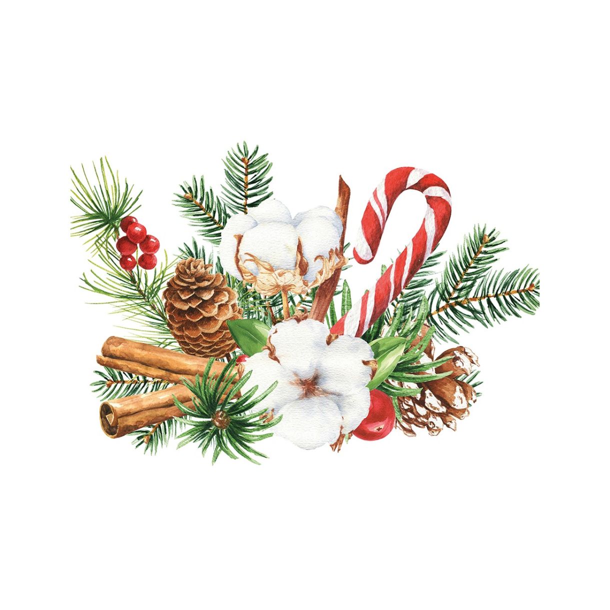 Napkin 25cm 25cm 20pcs Christmas arrangement