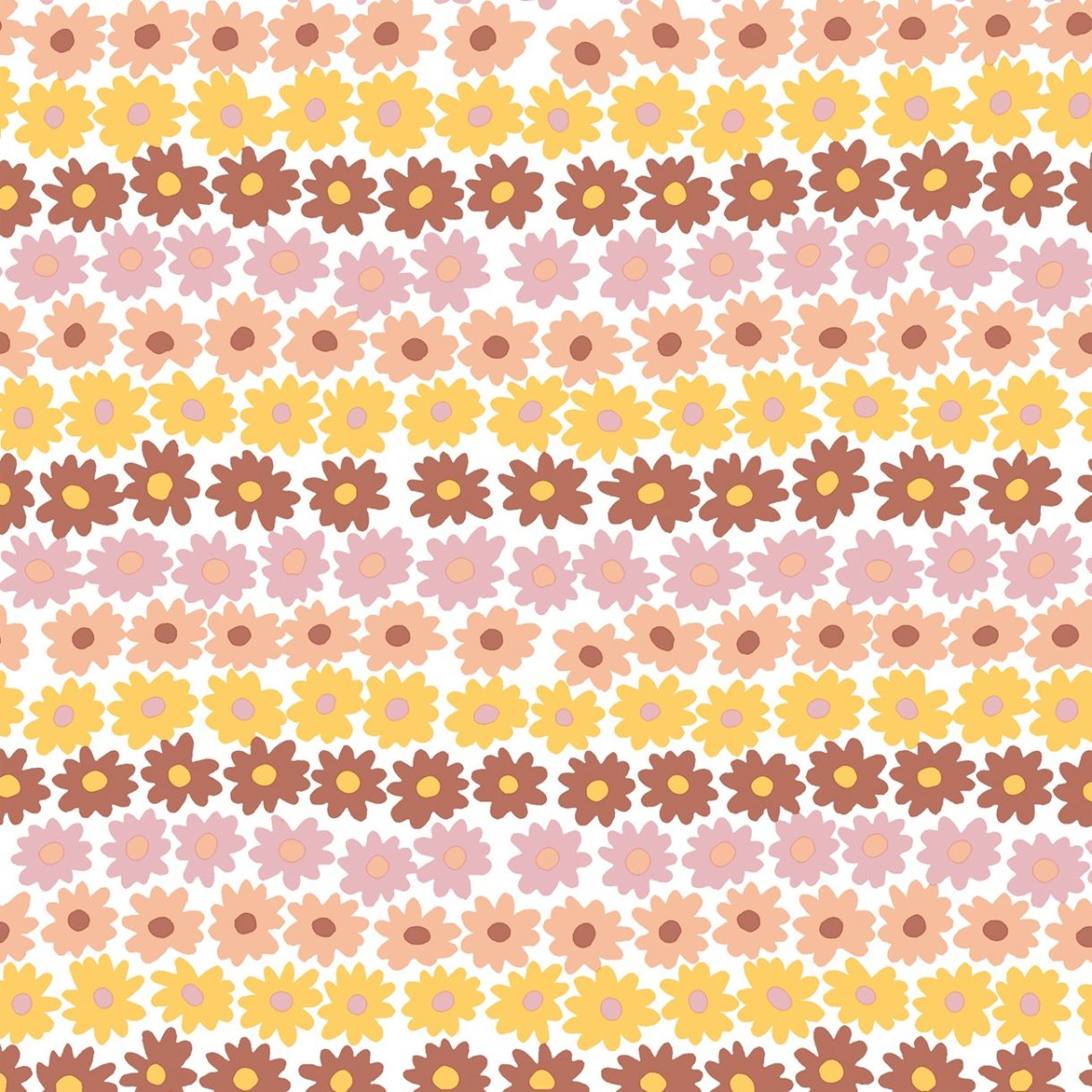 Napkin 33cm 33cm 20pcs Happy flowers brown