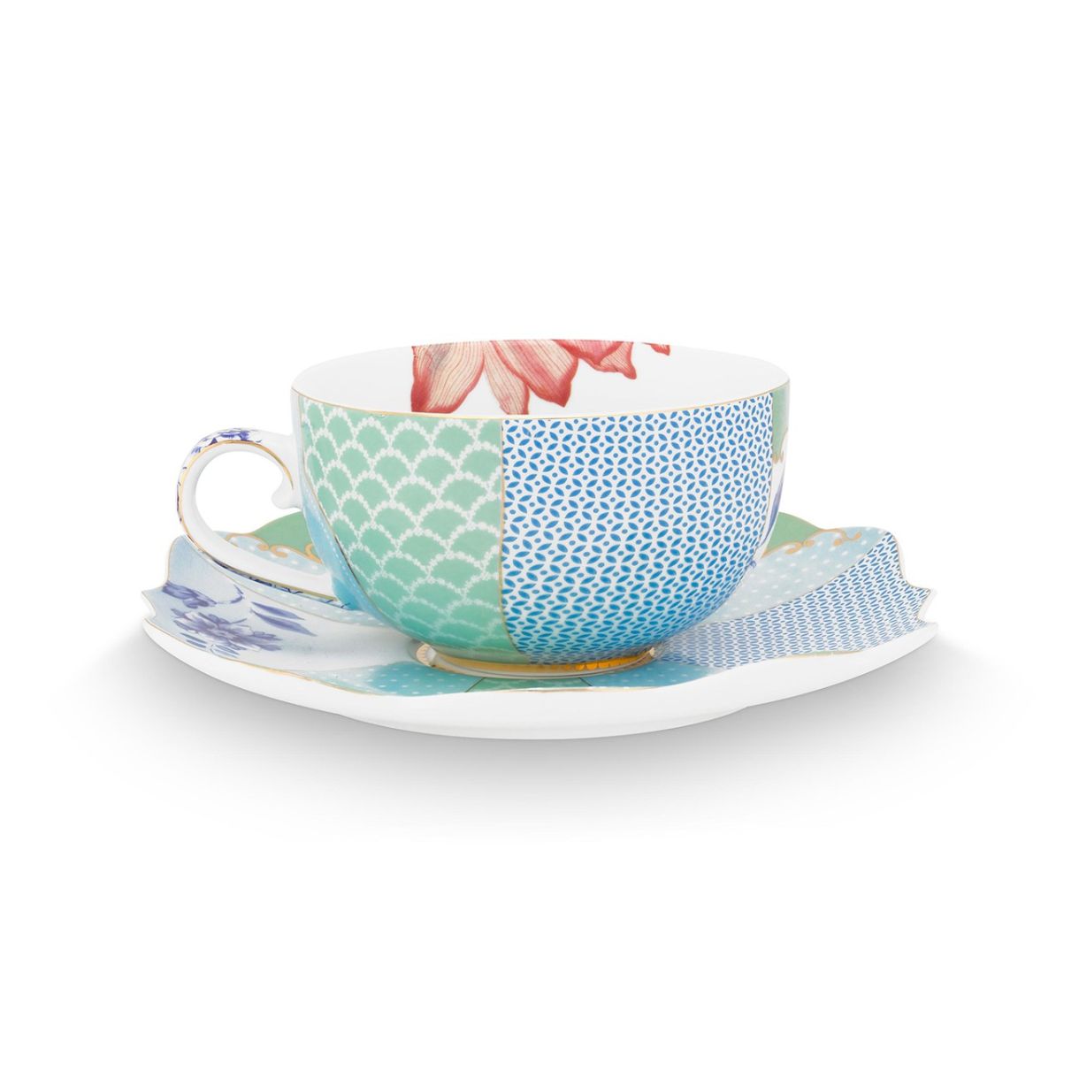 Cup with saucer Royal multi 0.225ml flowers