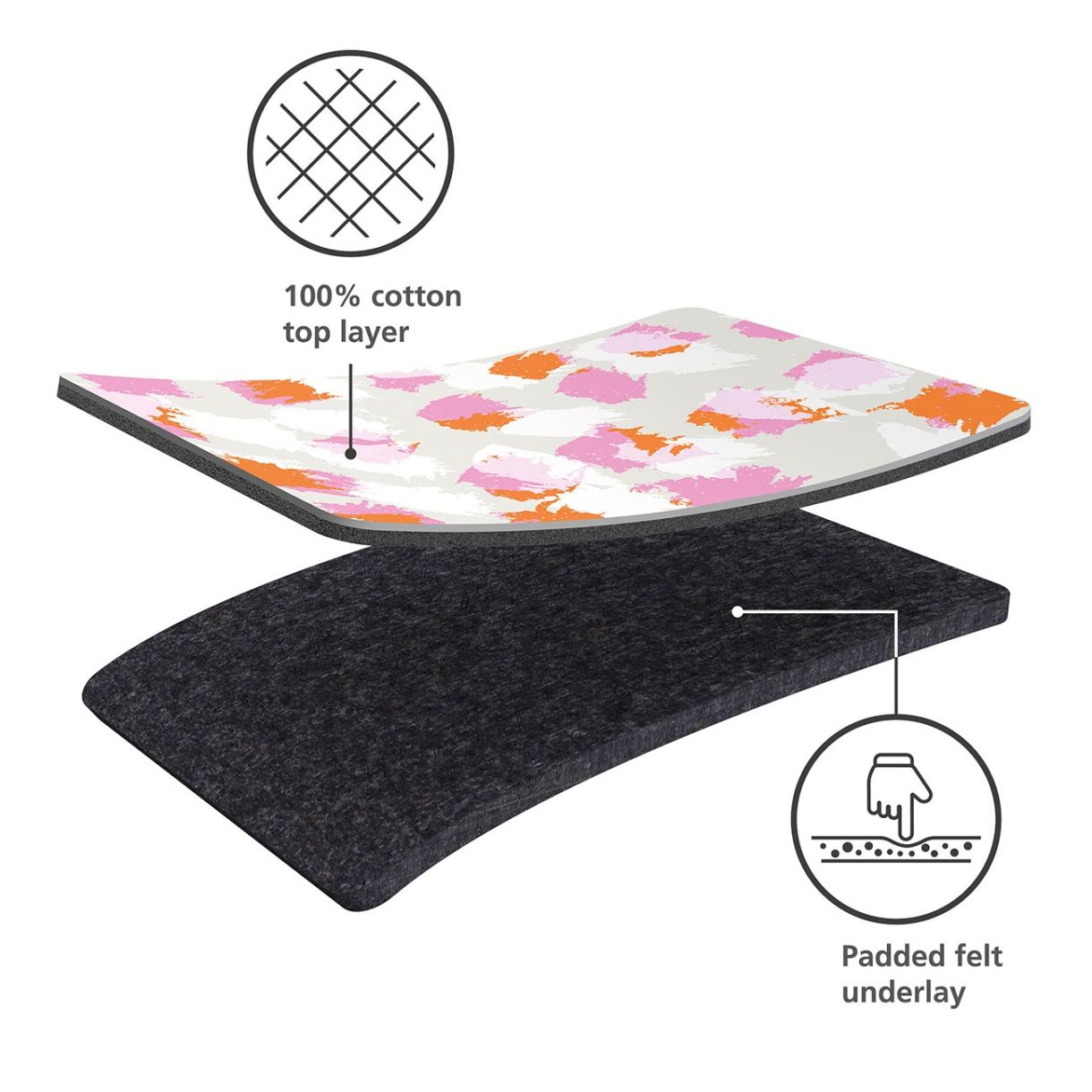 Дъска за гладене Glide Цвят праскова