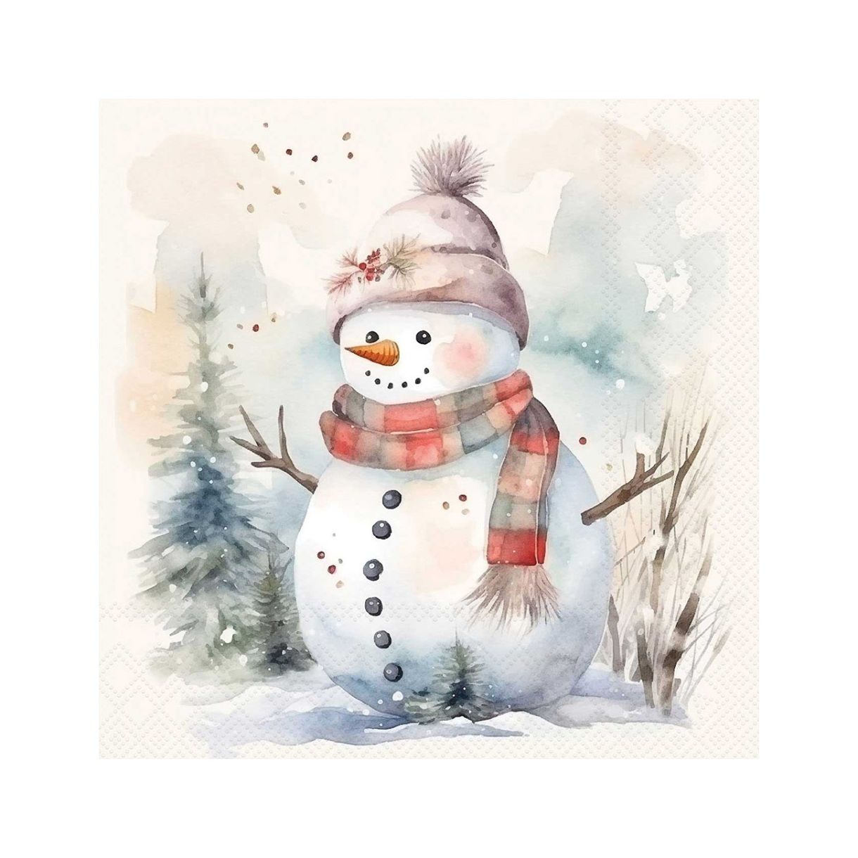 Салфетка 25см 25см 20бр Snowman in nature
