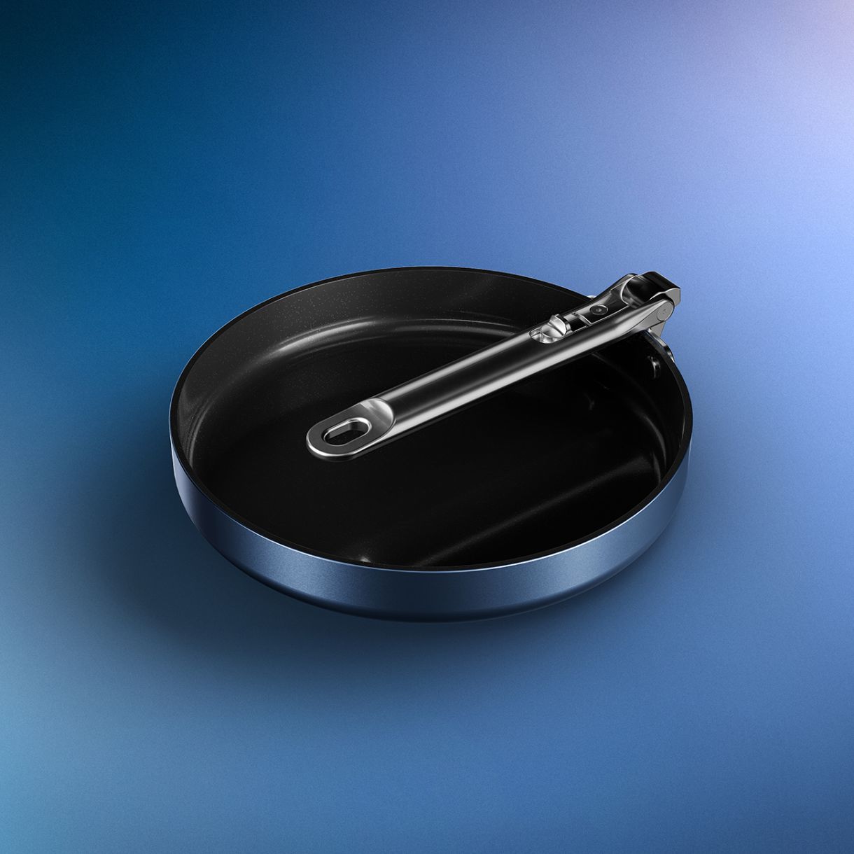 Frying pan with ceramic coating Space 20cm Color blue