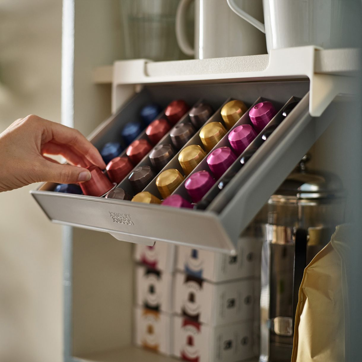 CupboardStore™ Capsule Coffee Drawer, Grey