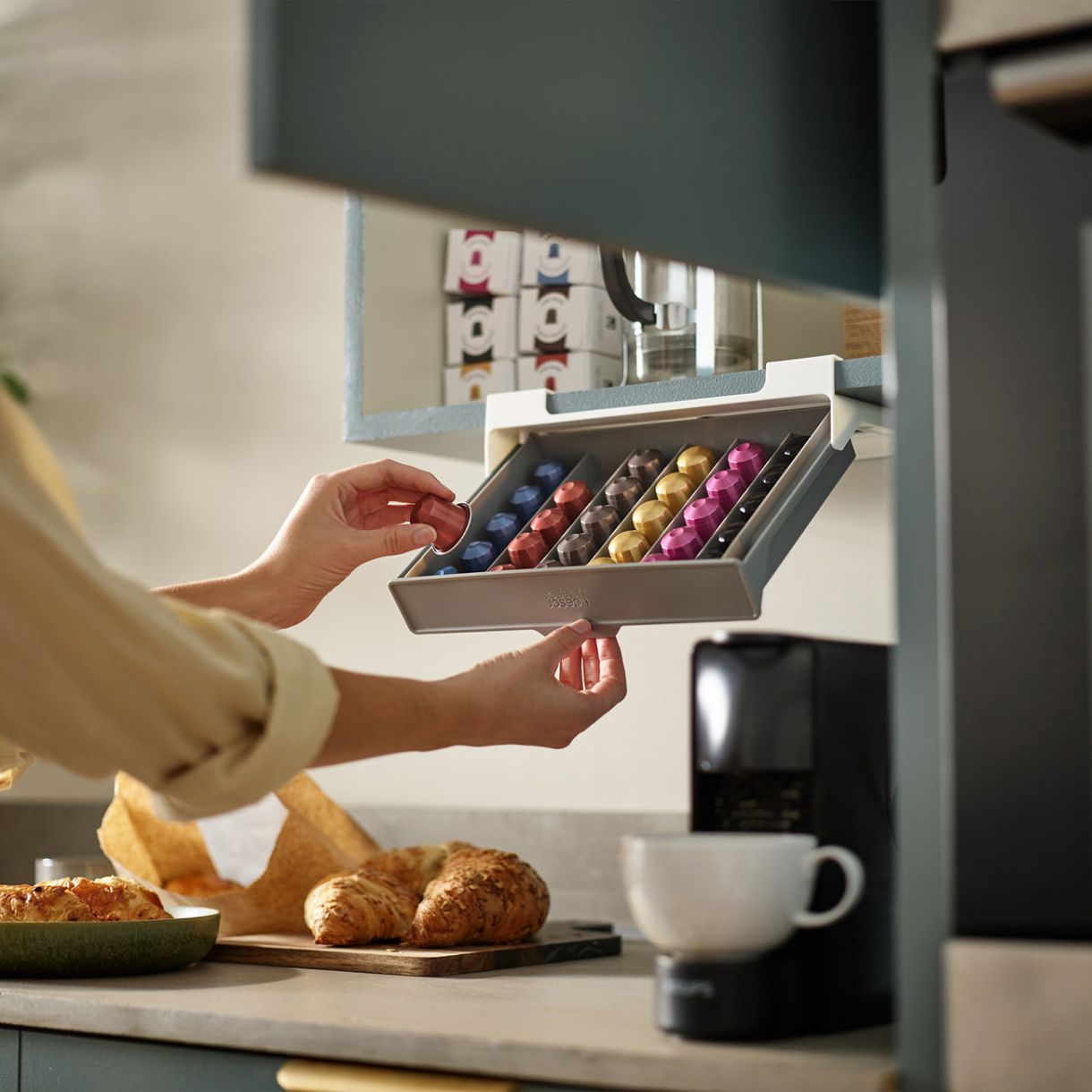 CupboardStore™ Capsule Coffee Drawer, Grey