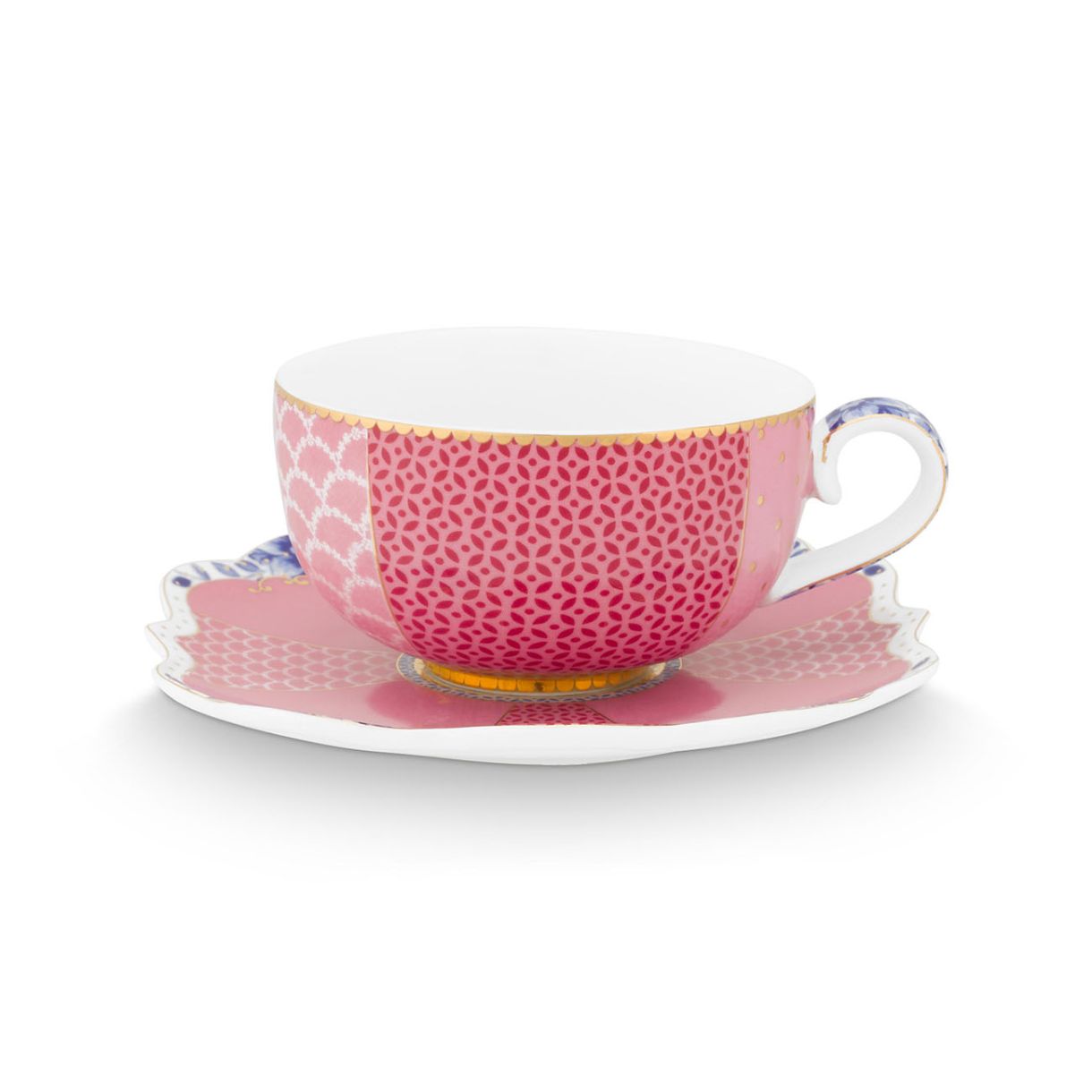 Cup with saucer Royal multi 0.125ml pink
