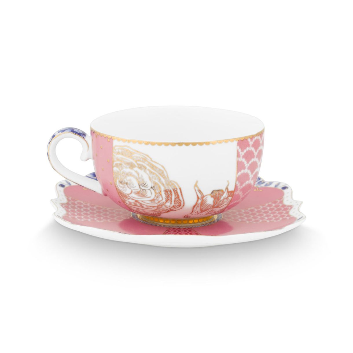 Cup with saucer Royal multi 0.125ml pink
