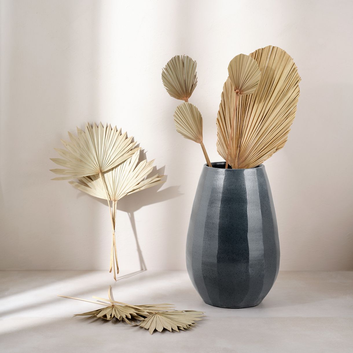 Βάζο Cliff 45cm Χρώμα γκρι