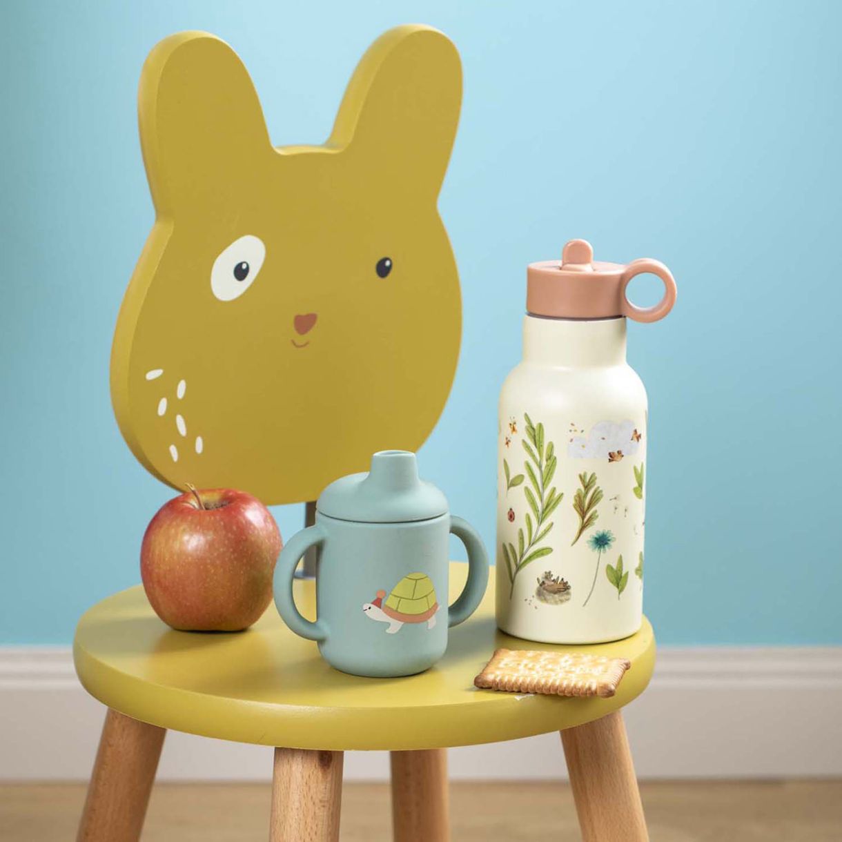 Steel water bottle from the Three Little Bunnies collection