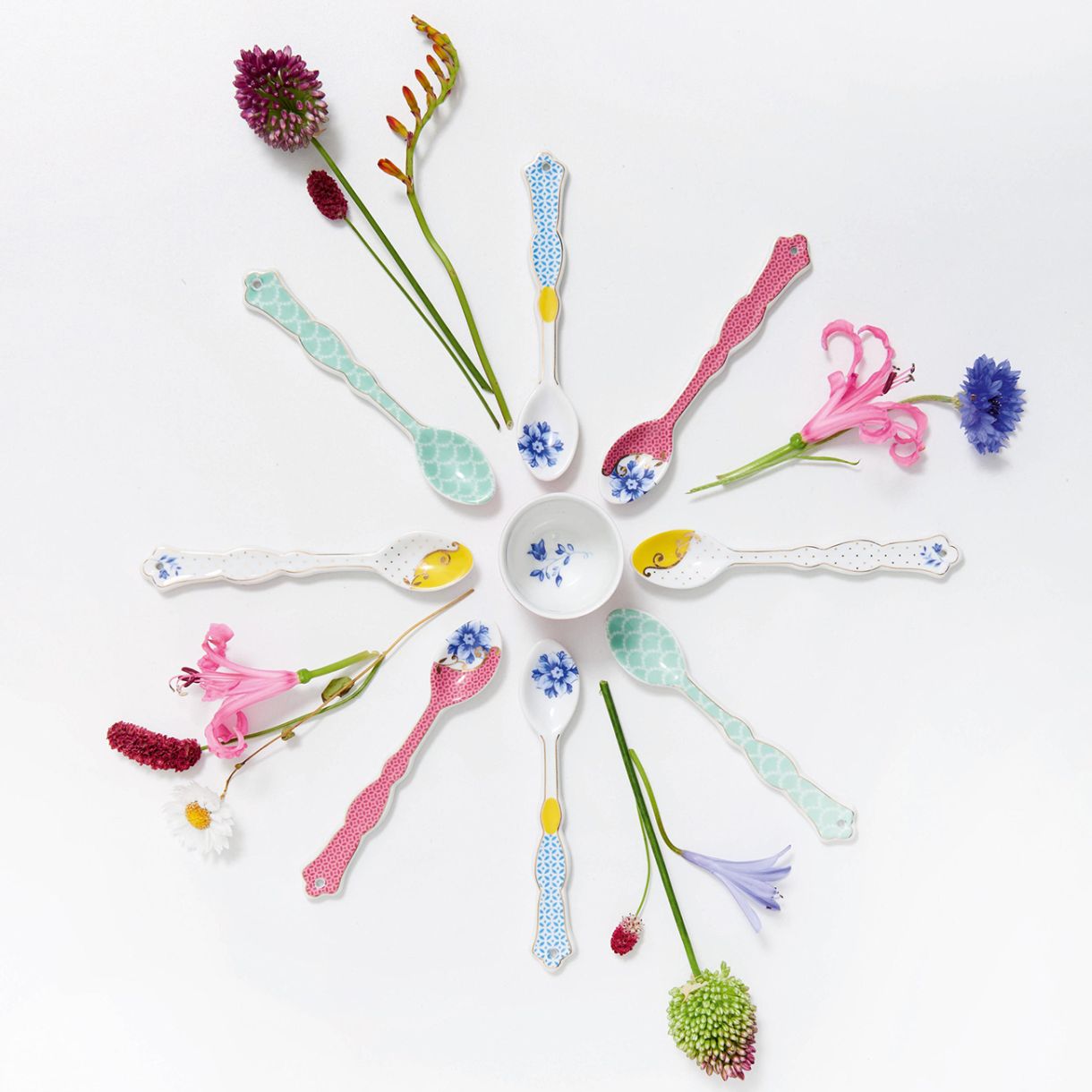 Porcelain spoons Royal multi 4pcs