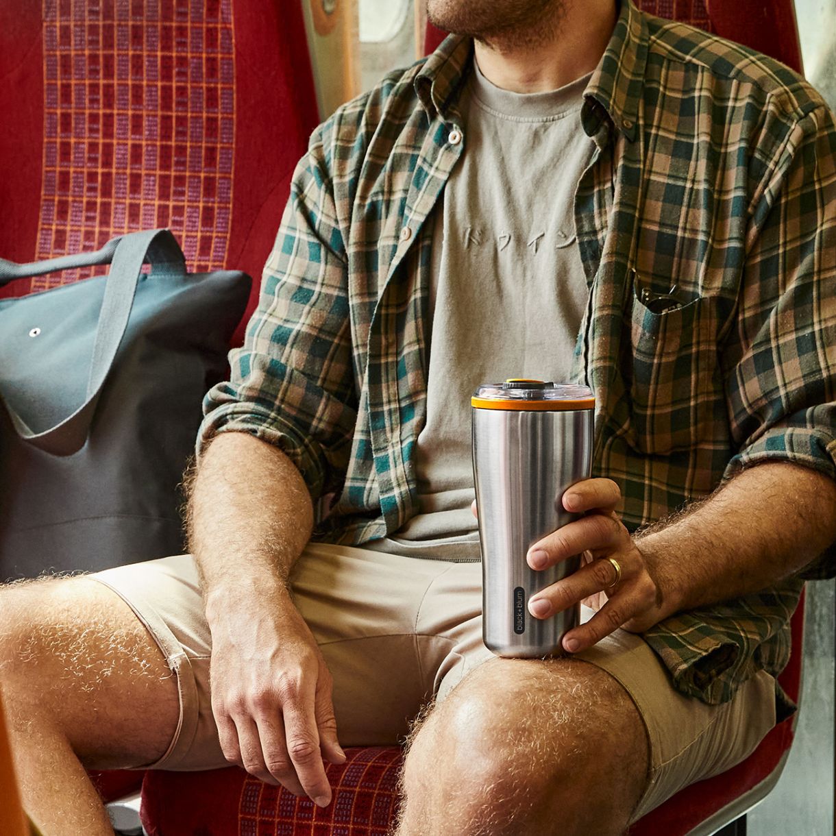 Θερμική κούπα ταξιδιού 0.600ml Χρώμα πορτοκαλί